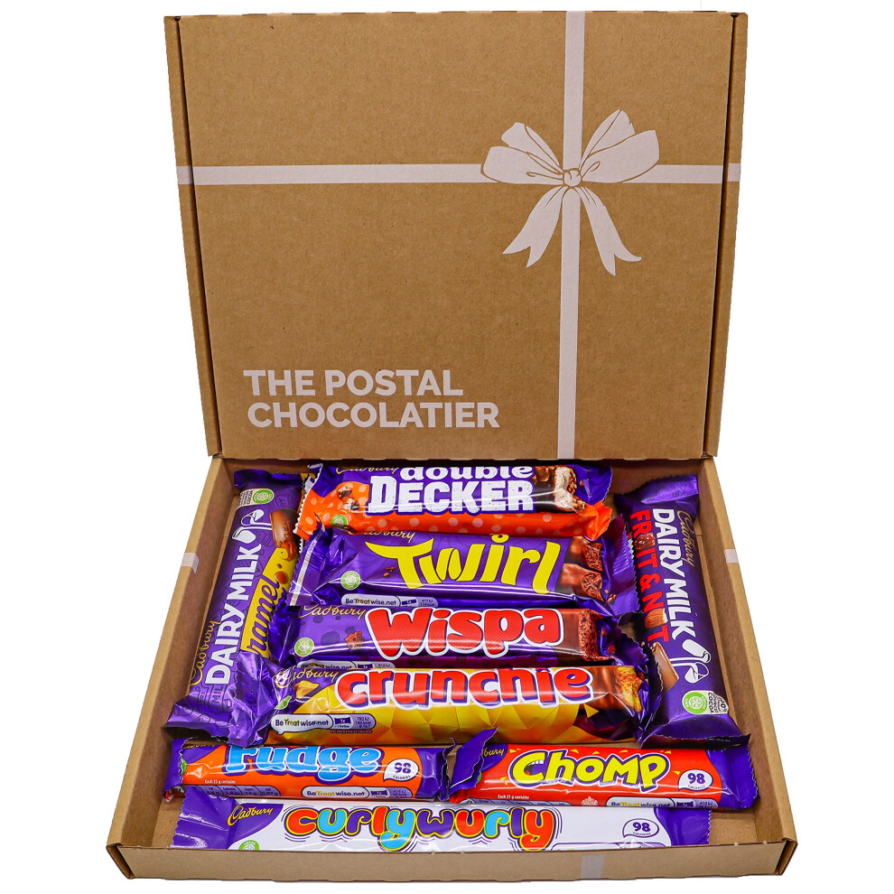 The Postal Chocolatier Cadbury Dairy Milk Chocolate Gift Box Hamper, Full Sized Bars, Letterbox Friendly, Perfect For Presents, Surprises Birthdays And Treats, Twirl, Double
