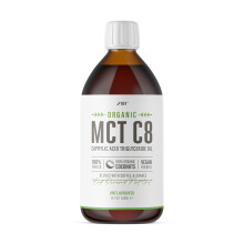 Organic C8 MCT Oil - 500ml - 100% Pure Cold Pressed C8 MCT - Premium Coconut Oil, Sustainably Sourced, Boosts Ketones 3X More Than Other MCTs (33 Day