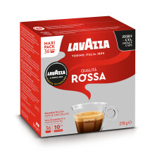 Lavazza, A Modo Mio Qualità Rossa, Coffee Capsules, Arabica and Robusta, Full and Sustained Taste, Intensity 10/13, Medium Roasting, Perfect for a