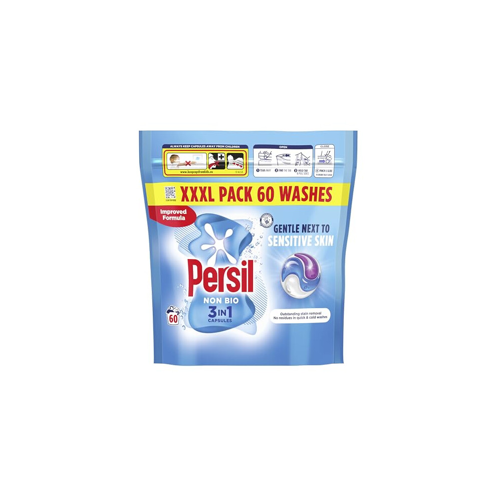 Persil Non Bio 3 In 1 Washing Capsules 60 Washes