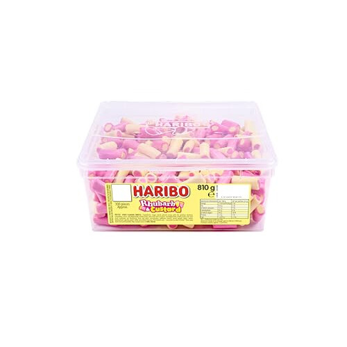 Haribo Rhubarb and Custard Sweets Tub, 810g 2