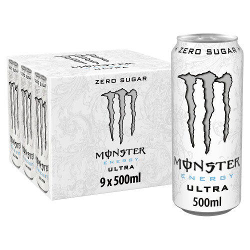 Monster Energy Monster Ultra Energy Drink, 9 x 500ml