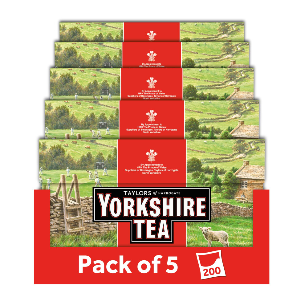 Yorkshire Tea, Total 200 tea bags (5 packs of 40 tea bags)