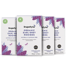 Earl Grey Rooibos Tea | Pack of 4 x 40 Organic Tea Bags (160 Teabags) | Naturally Sweet Herbal Tea Bags | Earl Grey Tea Bags | Rooibos Tea Bags |