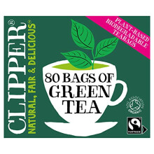 Organic Pure Green Tea Bags | 320 Teabags (4 x Boxes of 80) | Bulk Buy for Office, Home & Catering | Eco-Conscious, Fair Trade Tea | Natural