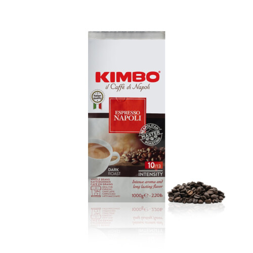 Espresso Napoletano Whole Coffee Beans, Dark Roast, 1kg Bag