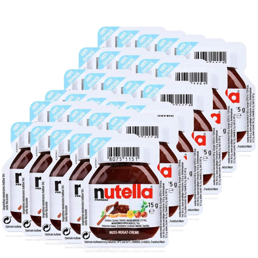 Nutella 30 X 15G Spread Portions By Ferrero
