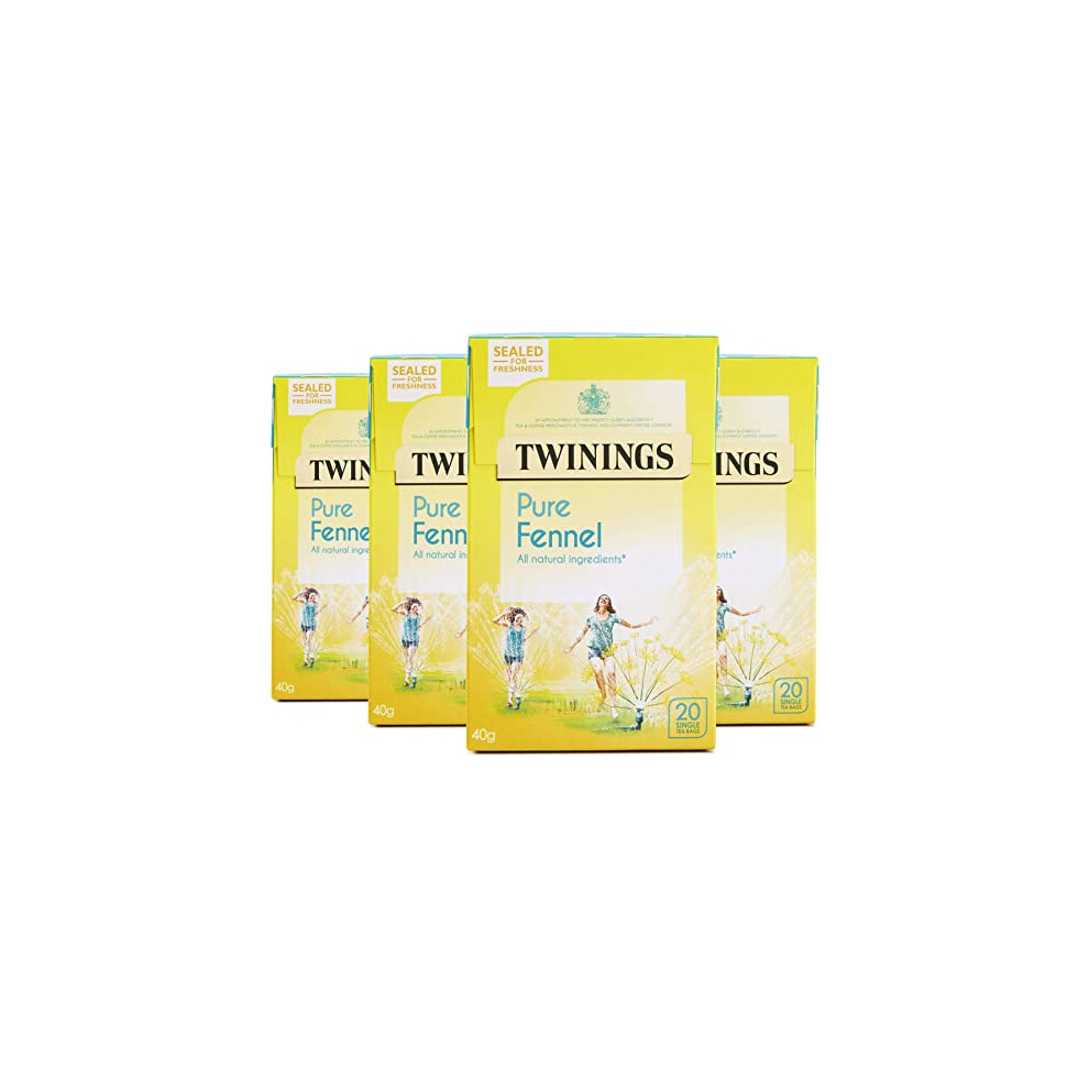 Twinings Pure Fennel Herbal Infusion Flavoured Tea - 80 Biodegradable Tea Bags (Multipack of 4 x 20) | Soothing Digestive Aid | Caffeine-Free | Freshness Guaranteed - Image 5