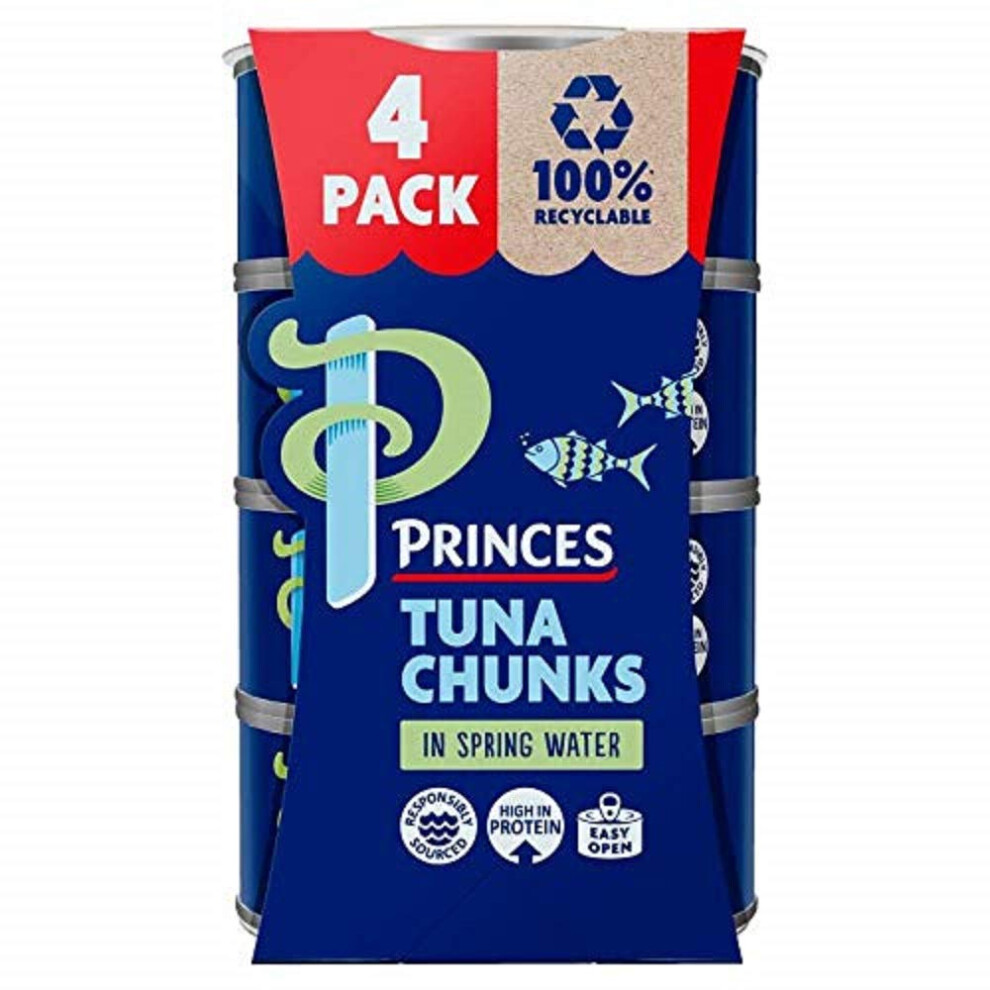 Tuna Chunks in Spring Water, 145 g (Pack of 4)