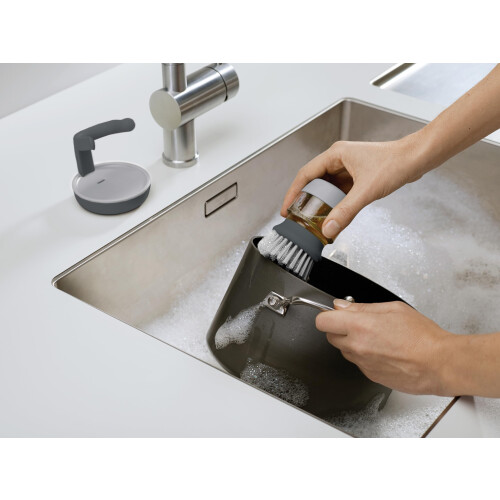 Joseph Joseph Joseph Joseph Brosse à distributeur de savon avec support Palm Scrub Grau 2