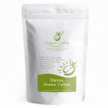 Enema Coffee 227g - Specifically for Coffee Enemas - Organic Coffee Cleanse Co - 100% Robusta & 100% Organic - Ultra Light Gold Roast - Fine Grind