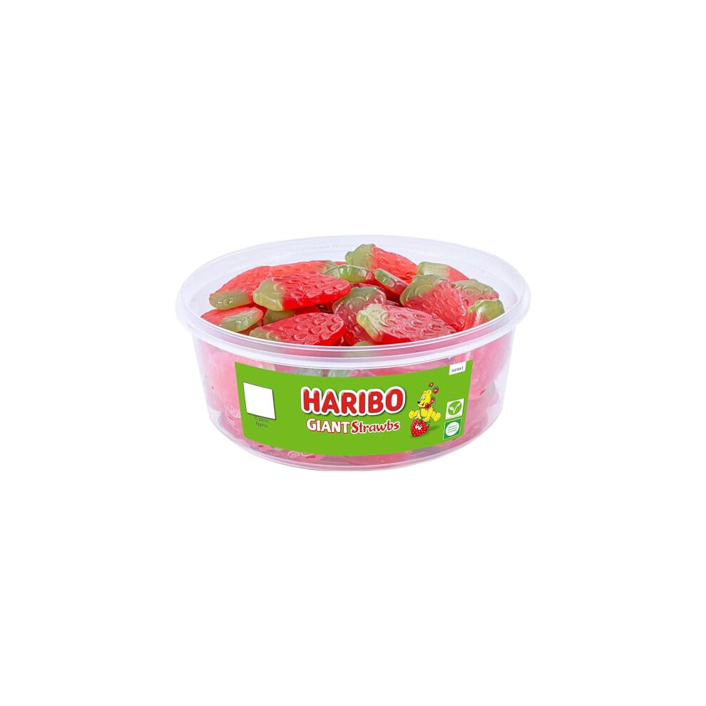 Haribo Giant Strawbs 825G Tub