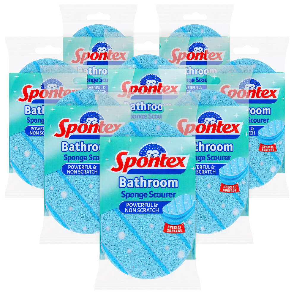 Bathroom non-scratch sponge scourers (Pack of 8)