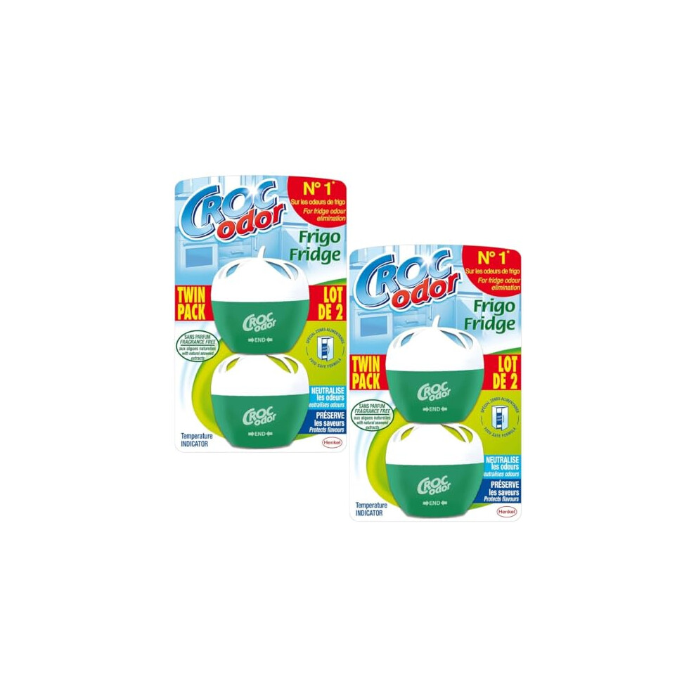 Fridge Deodoriser Croc Odor 2 x 2 pack | 4 x 33g Fridge Odour eliminator-image-OPC-PF2XTXD-NEW