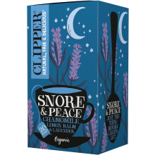 Organic Snore & Peace Infusion Teabags | 80 Chamomile Tea Bags (4x Boxes of 20) | Bulk Buy for Home & Catering | Caffeine-Free Herbal Tea Bags |