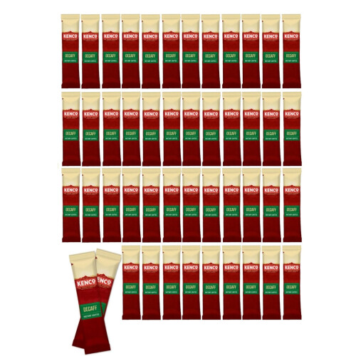 50x Kenco Decaf Instant Coffee Sachets, Each Stick 1.8g (SOLD LOOSE)