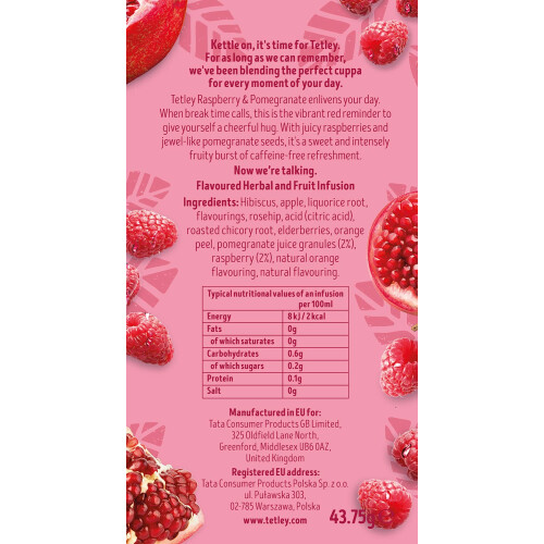 Raspberry & Pomegranate String & Tag Envelopes 6 x 25 Teabags 2