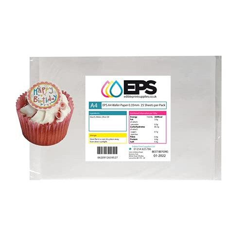EPS A4 Edible Wafer Rice Paper Pack for Printing - 25 sheets