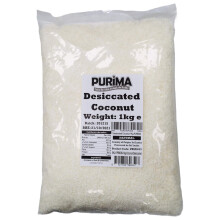 Desiccated Coconut 1kg Natural Shredded Raw Dried Flakes Desicated Dry Grated Flesh Untoasted Unsweetened Dessicated – for Baking Cooking Desserts