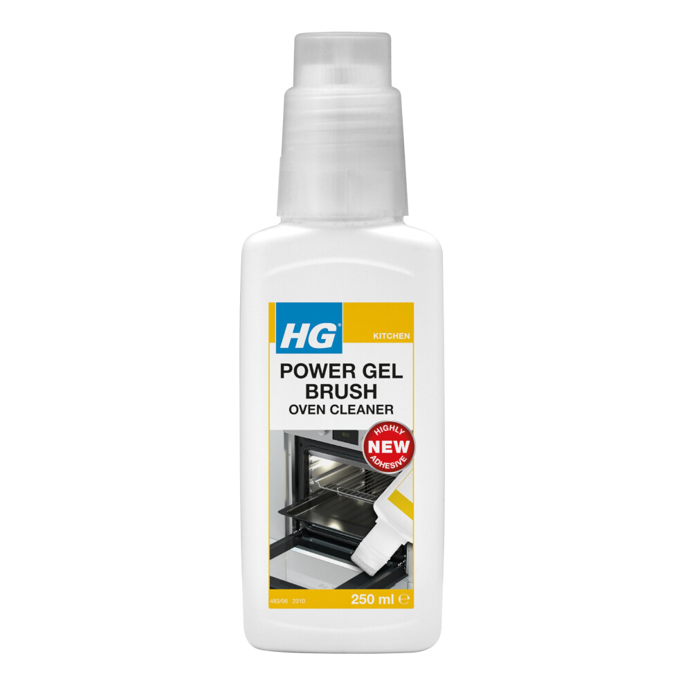 Hg Power Gel Brush, Oven Cleaner, Burnt On Grease Remover, Over Degreaser, Kitchen Cleaner, 250 Ml