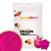 Freeze Dried Dragon Fruit Powder 100g - Finely Milled Dehydrated from Frozen Pink Pitaya Powder - Edible Tropical Powder for Cakes, Desserts, Ice
