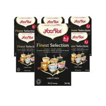 Yogi Tea, Finest Selection, Organic Spice and Herbal Teas, Variety Pack of Bestselling Teas Including Green Tea Matcha Lemon and Turmeric Chai, 6
