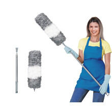 Microfiber Feather Duster for Cleaning Extendable Duster 110 Inches Long for High Ceilings Home Furniture Car Telescopic Pole Feather Dusters