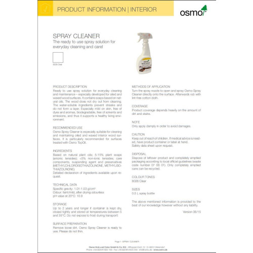 Osmo Spray Cleaner 500ml 1