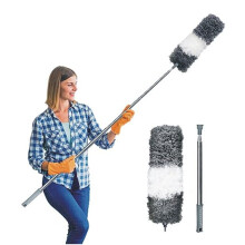 Microfiber Feather Duster for Cleaning Extendable Duster 110 Inches Long for High Ceilings Home Furniture Car Telescopic Pole Feather Dusters