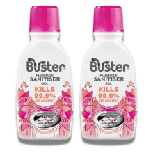 Sanitiser Gel 300ml x 2 – Berry Fragranced Plughole Freshener – Kills 99.9% Germs – Coats Pipes to Tackle Stains & Smells – 6 Doses per Bottle