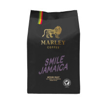 20% Jamaica Blue Mountain Medium Roast Ground Coffee 227g - Smile Jamaica Medium Roast - From The Marley Family, Rainforest Alliance Certified - V60