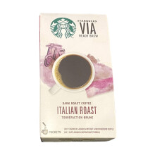 Via Italian Road Ready Brew Instant Coffee, 12 Sachets, Dark Instant Microground Coffee