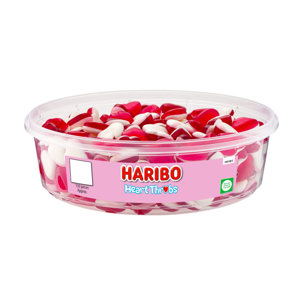 Haribo Heart Throbs X 150 Pieces (480G) Sweets Tub