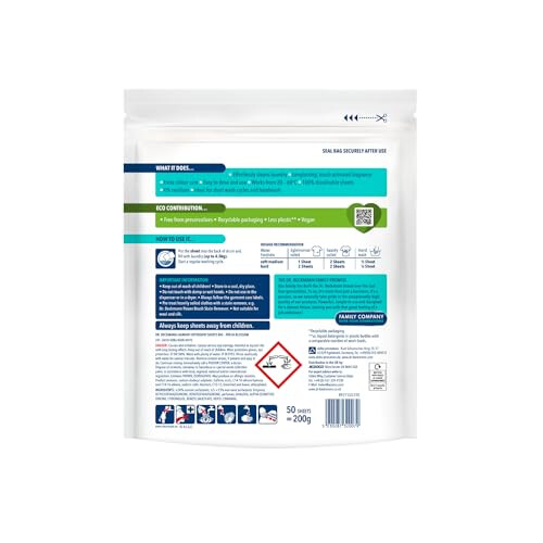 Dr Beckmann Laundry Detergent Sheets BIO | Fresh Blossom | MAGIC LEAVES | Pre-dosed | 50 sheets 1