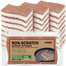 Esponja de Limpeza AIDEA Sem Risco-24 Contém, Esponjas Naturais para Utensílios Antiaderentes