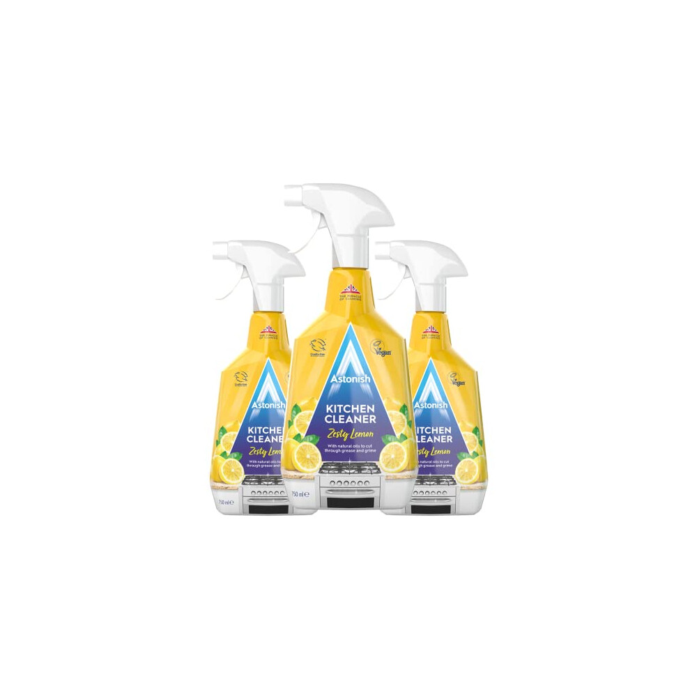 Astonish Kitchen Cleaner. Zesty Lemon Triple Pack (3 X 750Ml)