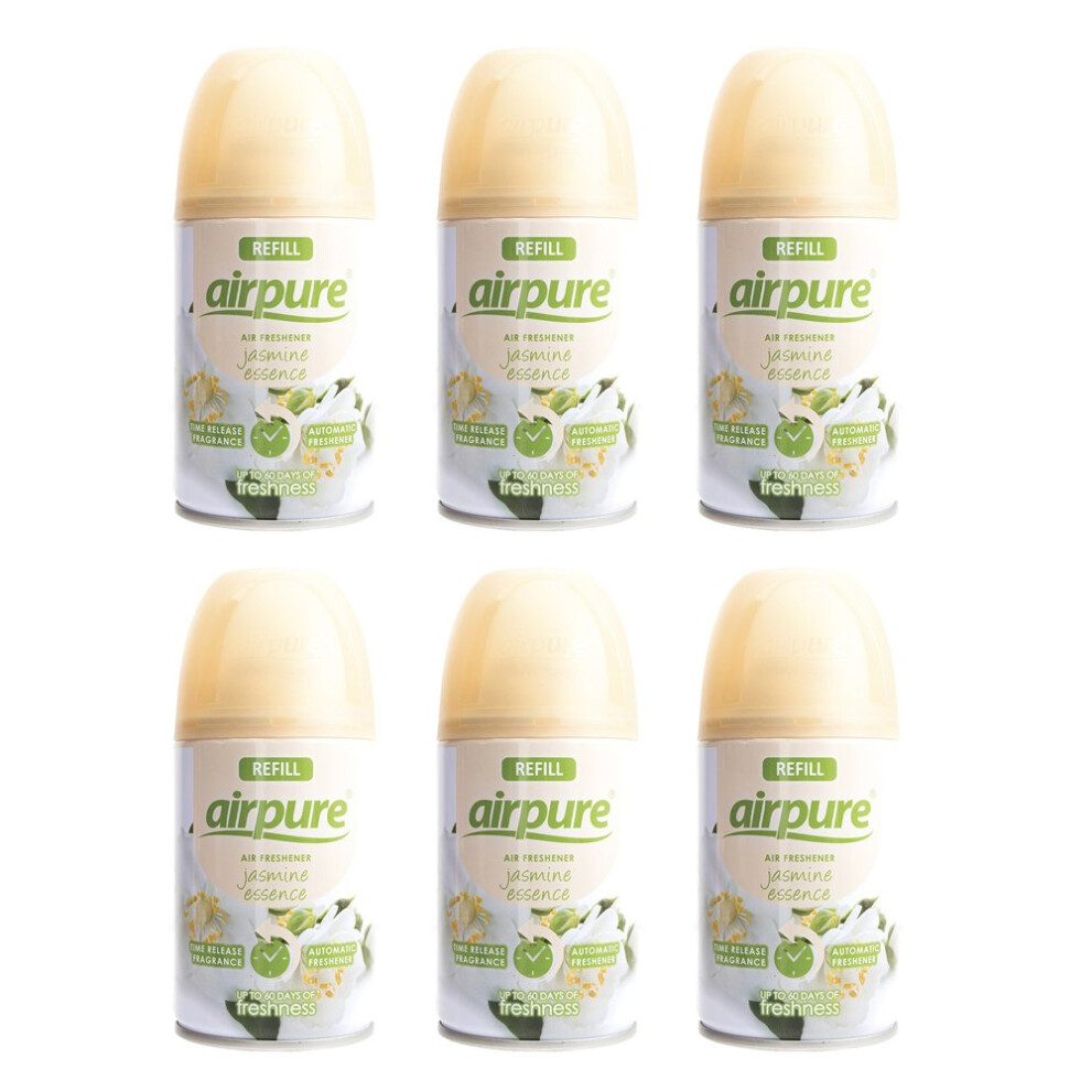 6 x Airpure Freshmatic Max Auto Spray Refills 250ml (Jasmine Essence (Airpure 6x250ml))-image-OPC-PF2XWPW-NEW