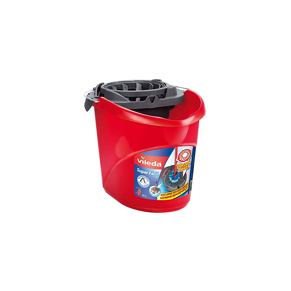 Super Easy Torsion Wringer Power Mop Bucket Red SuperMocio