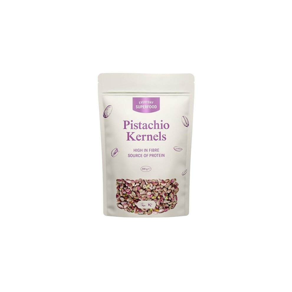 Pistachio Nuts Kernels 200g Grade No.1 Raw Shelled Pistachios Unsalted Pistachio Nut Kernals Ideal for Pistachio Snacks or Desserts Cakes & Pudding an