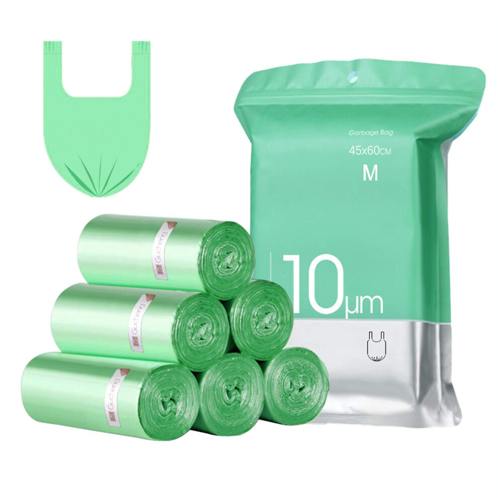 Bin Bags With Handles,100 Bags 20L,Small Strong Trash Bag Bin Liners, Kitchen Bathroom Garden Garbage Waste Rubbish Bags