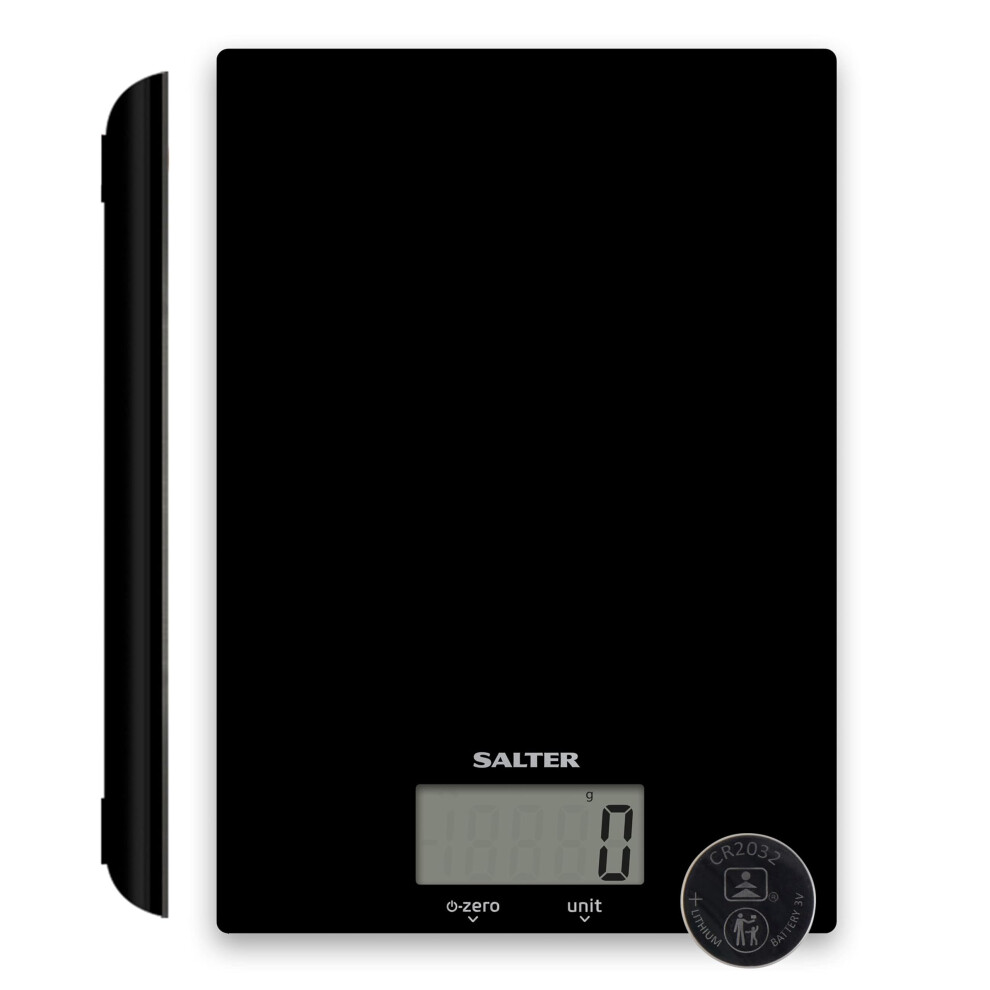 1170 BKDR Electronic Kitchen Scale - 5kg Capacity Digital Weighing Scale, Slim Design, Easy Clean Glass Platform, Add & Weigh, Measure Liquids, Easy