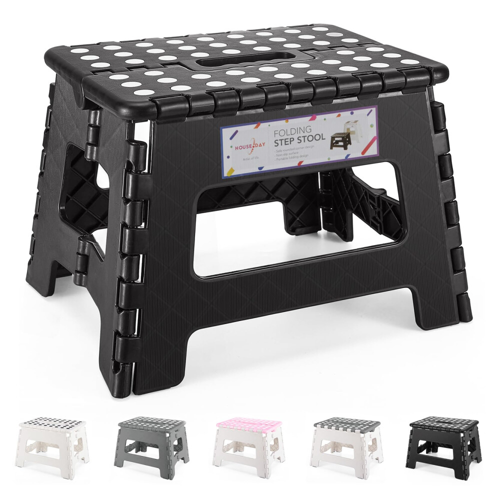 9 Inch Folding Step Stool Lightweight Foldable Stool Plastic Stool For Kids,Foldable Step Stool For Adults,Non Slip Folding Stools,Heavy Duty Step 7636633137245