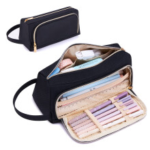 Large Pencil Case for Girls and Boys Waterproof - Cute Pencil Case for Girls Secondary School Big Capacity Pencil Case with Zipper & Compartments