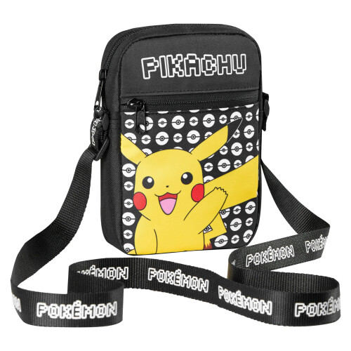 Shoulder Bag Cross Body Bag for Kids Adjustable Strap Kids Pikachu Small Travel Bag Gamer Gifts Black Pikachu on OnBuy