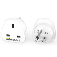 2X UK to Australia China Plug Adapter, Grounded Australian Travel Adapter for Australia New Zealand China Fiji Argentina and more (Type I)