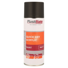 PlastiKote - Quick Dry Acrylic Spray 400ml - Black Matt