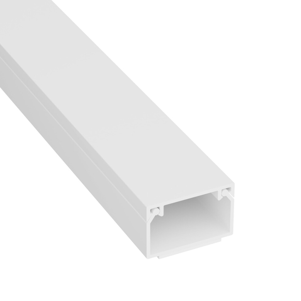 25X16mm Cable Trunking, Cable Cover, Paintable, Self-Adhesive Wire Cover, Corner Wire Hider, Cable Management - 25Mm (W) X 16Mm (H) X 1-Meter Length - 5056335600588