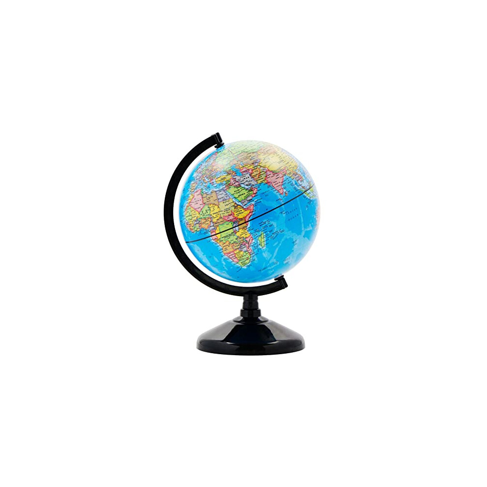 Educational World Globe 14cm - Political Map - Swivel Rotating Desk Top Globe - Diameter 14cm