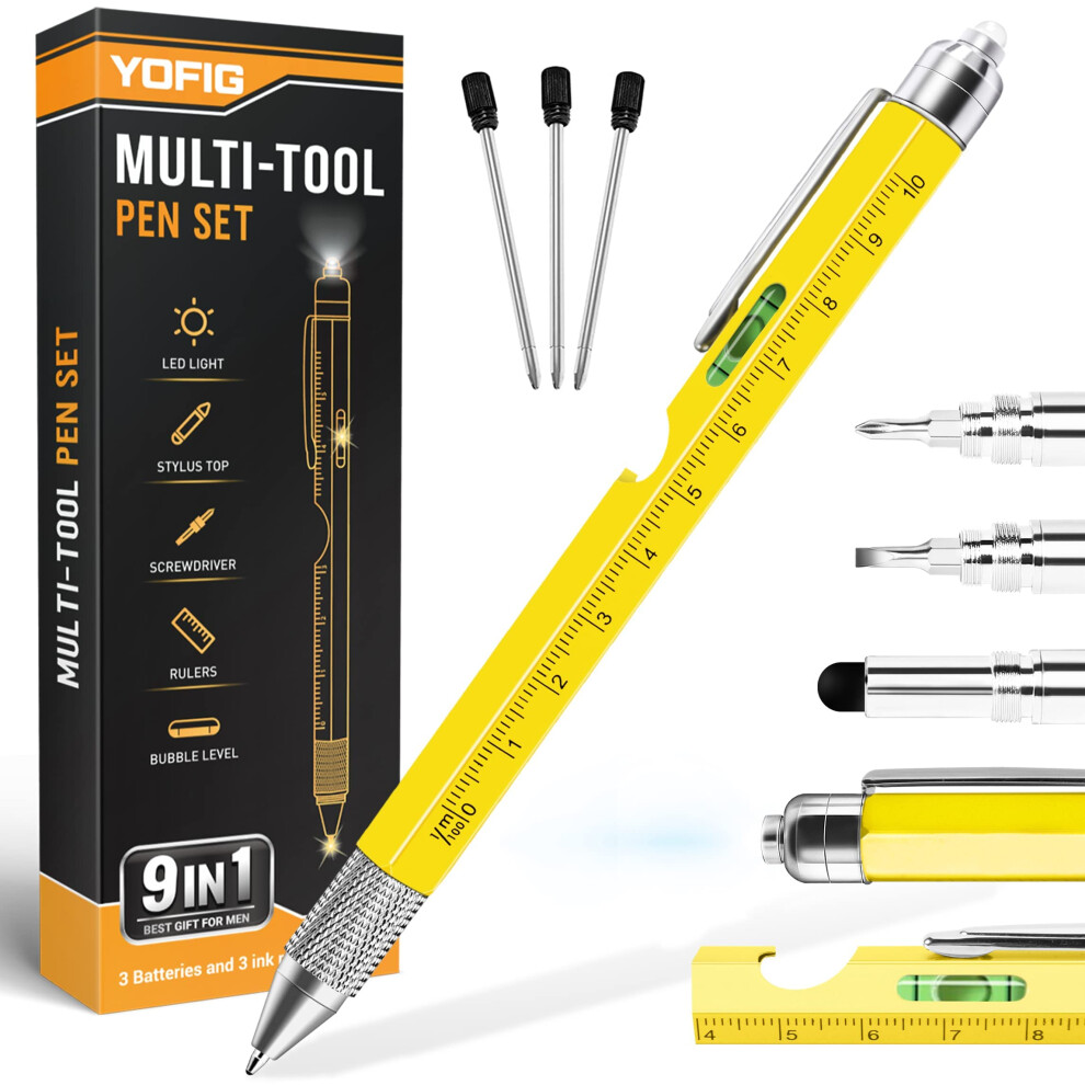 Gifts For Men, Father's Day Gifts, 9 In 1 Multi Tool Pen Gadgets For Men Dad Gifts, Father's Day Gifts From Daughter/Son, Men Gifts For Him, Birthday 790757940451