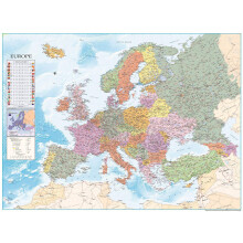 Europe Map XXXL Poster Flags (135cm x 100cm)